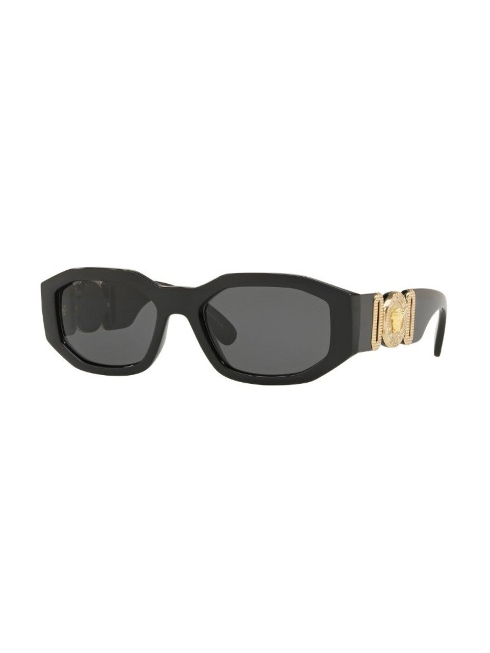 New Versace Men's Sunglasses Black Aviator Grey Lens Injected Frame VE4361 GB1
